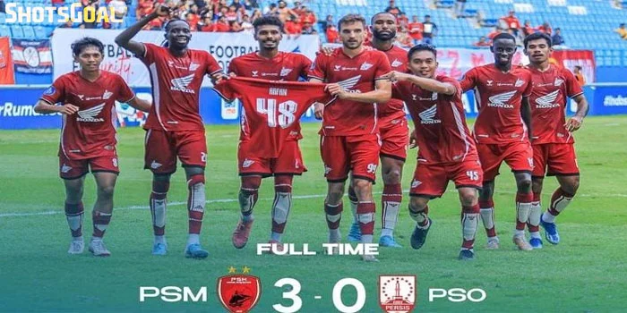 PSM Makassar – Mencatatkan Kemenangan 3-0 atas Persis Solo